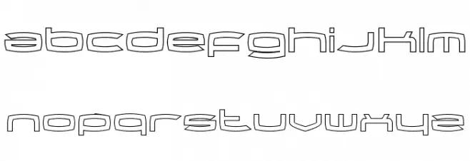 Thundergod Outline خط أحرف صغيرة