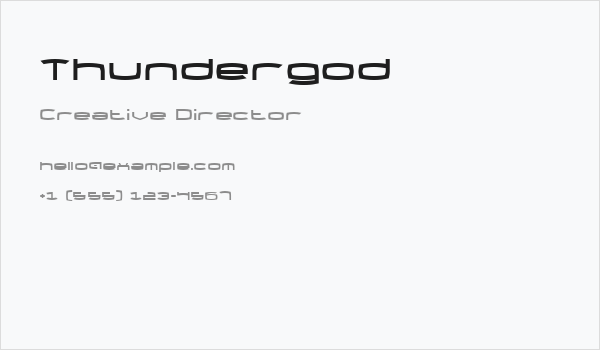 Thundergod Business Card