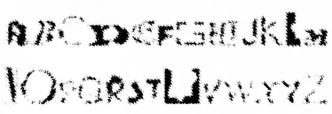 Thundershower フォント 大文字