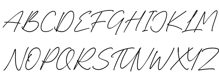 Thundersign Helgeria Font UPPERCASE