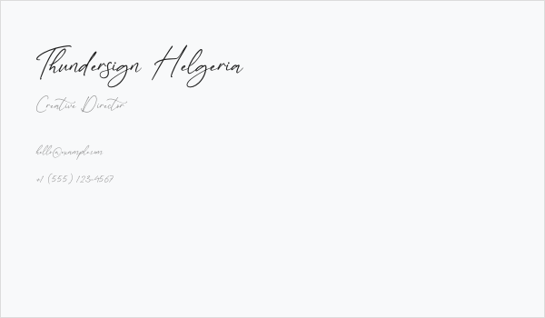 Thundersign Helgeria Business Card