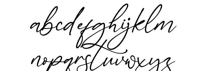Thundersign Helgeria Font LOWERCASE