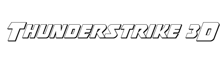 Thunderstrike 3D  baixar fontes gratis