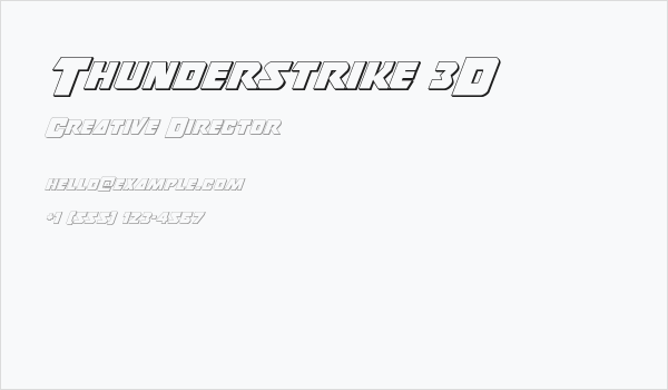 Thunderstrike 3D Business Card