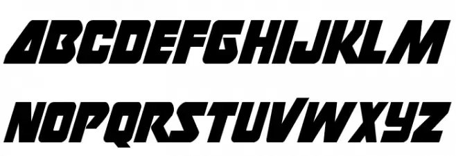 Thunderstrike Condensed フォント 大文字