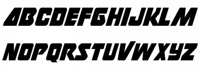 Thunderstrike Condensed Font LOWERCASE