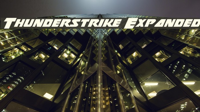 Thunderstrike Expanded フォント examples