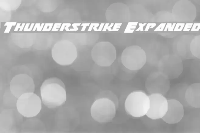 Thunderstrike Expanded フォント examples