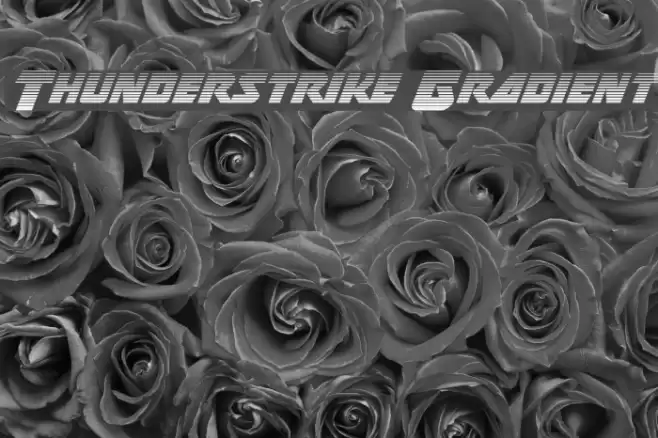 Thunderstrike Gradient Font examples
