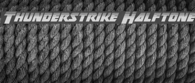 Thunderstrike Halftone Font examples