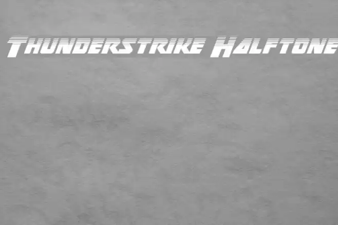 Thunderstrike Halftone Font examples
