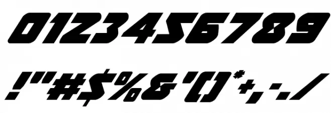 Thunderstrike Italic Font OTHER CHARS