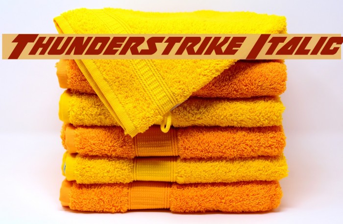Thunderstrike Italic Font examples