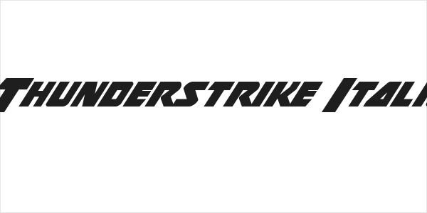 Thunderstrike Italic Logo