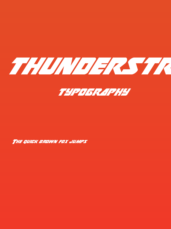 Thunderstrike Italic Poster