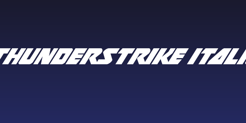 Thunderstrike Italic Social Header