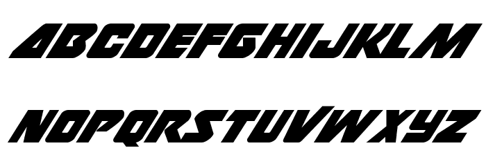 Thunderstrike Italic Font LOWERCASE