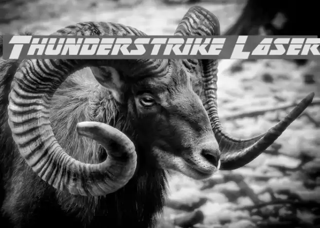 Thunderstrike Laser Font examples