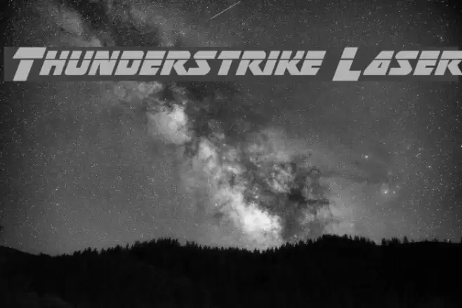 Thunderstrike Laser Font examples