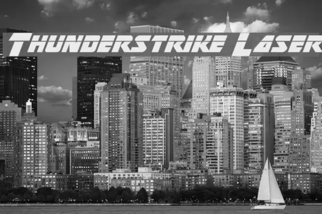 Thunderstrike Laser Font examples