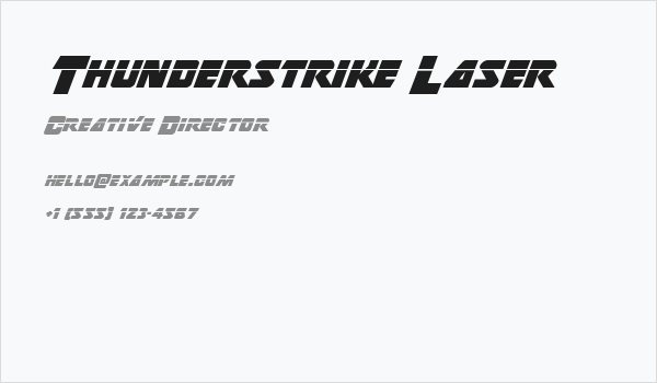 Thunderstrike Laser Business Card