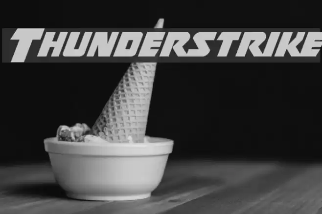 Thunderstrike Font examples