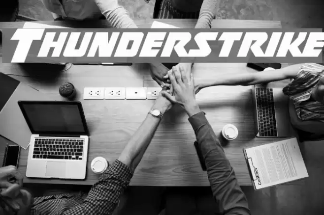 Thunderstrike Font examples