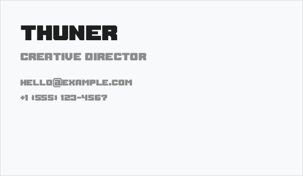 Thuner Business Card