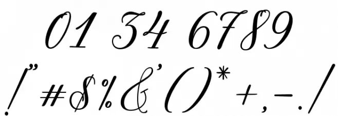 ThuressiaScript Font OTHER CHARS