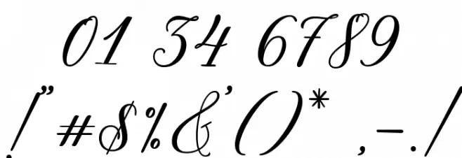 ThuressiaScript Font OTHER CHARS