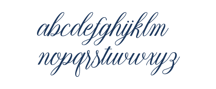 ThuressiaScript Lowercase