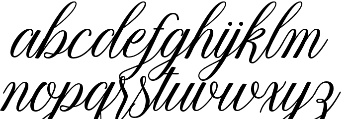 ThuressiaScript Font LOWERCASE