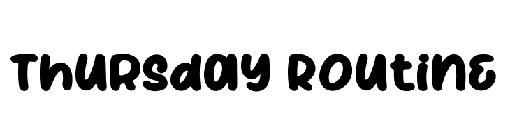 Thursday Routine  font caratteri gratis