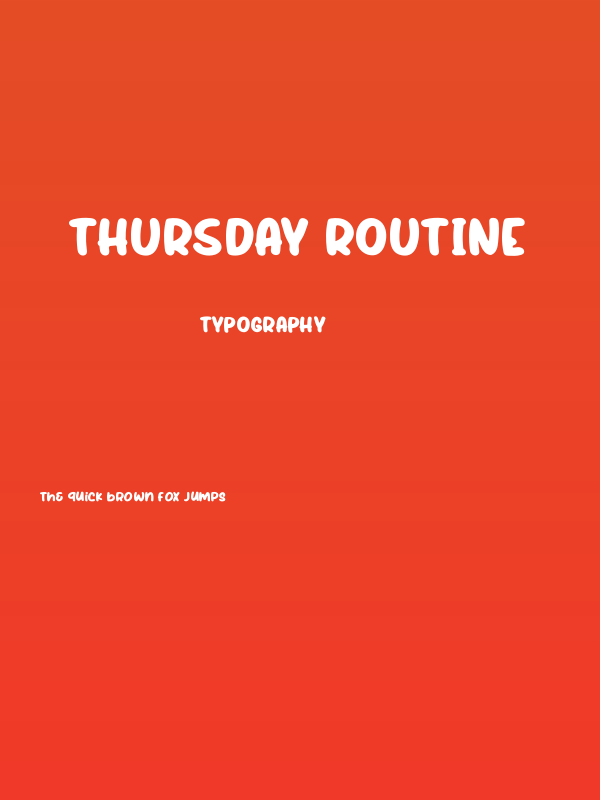 Thursday Routine Poster