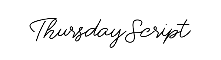 Thursday Script  Frei Schriftart Herunterladen