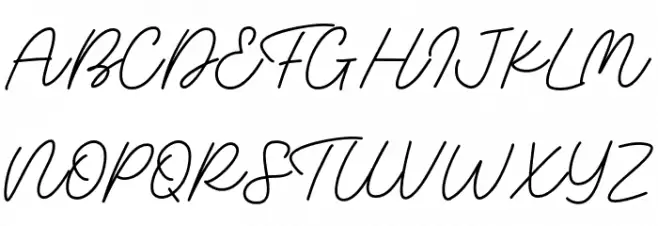 Thursday Script Schriftart Groß