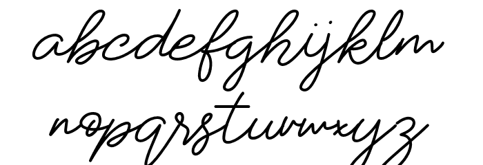 Thursday Script Font LOWERCASE