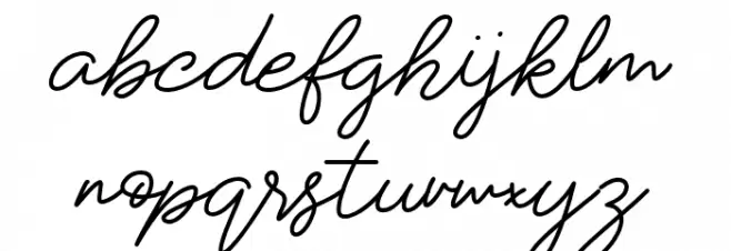 Thursday Script Schriftart Kleinbuchstaben