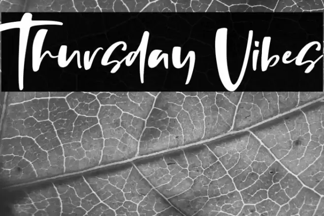 Thursday Vibes Font examples