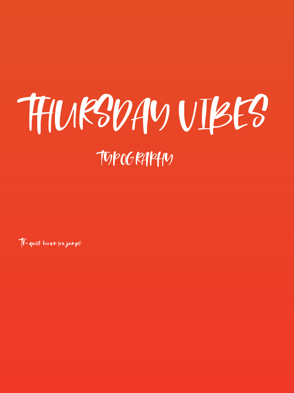 Thursday Vibes Poster