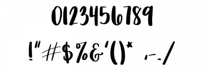 Thursday Vibin Font OTHER CHARS