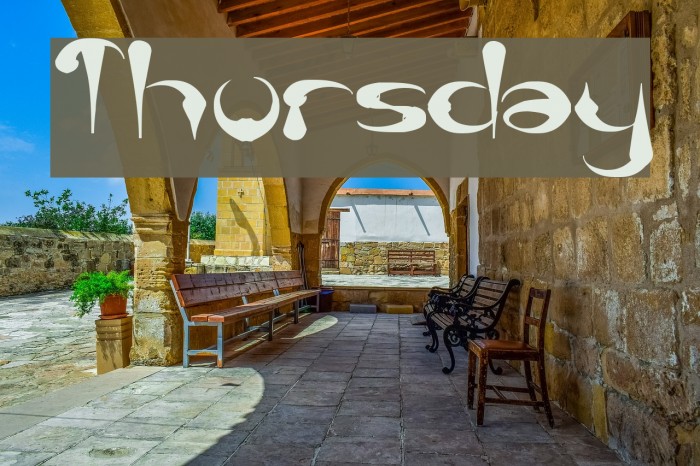 Thursday Font examples