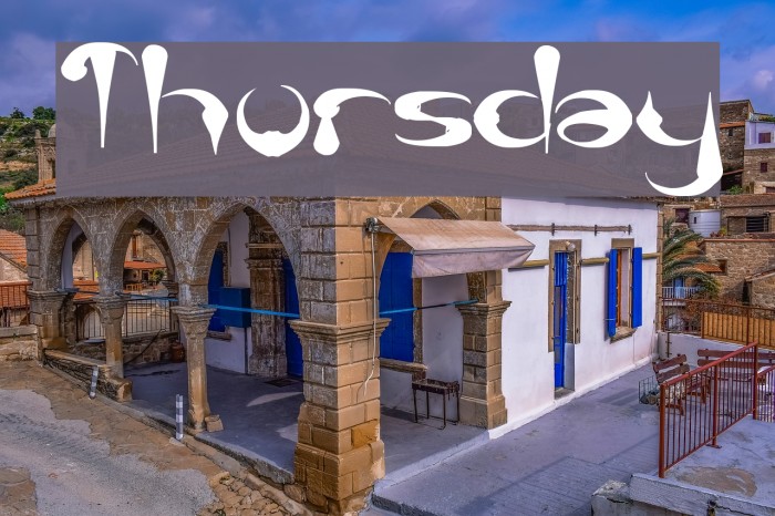 Thursday Font examples