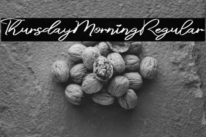 ThursdayMorningRegular Font examples