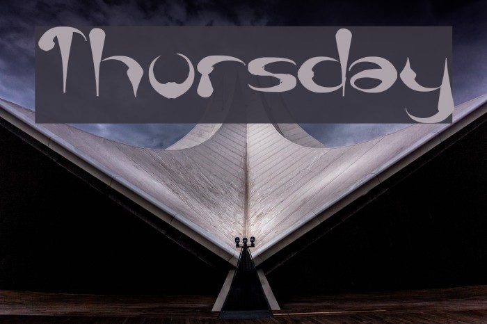 Thursday Font examples