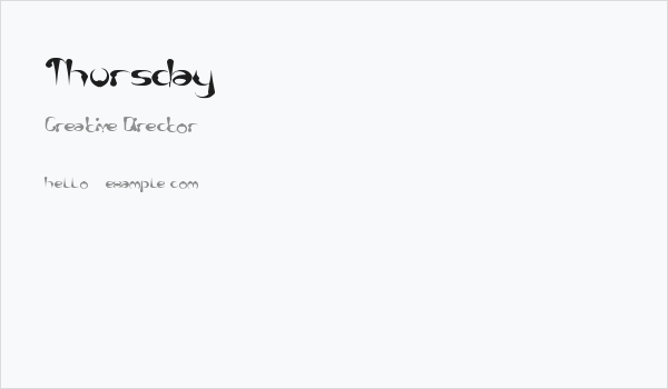 Thursday Business Card