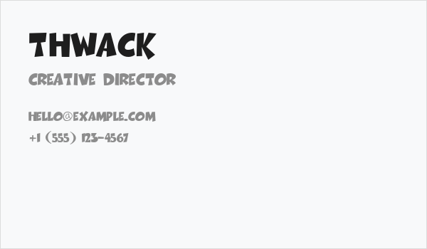 Thwack Business Card