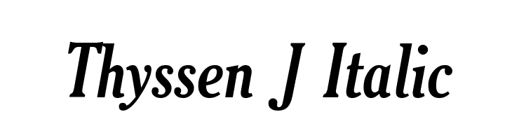 Thyssen J Italic Font