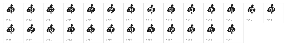 thanks1 Character Map