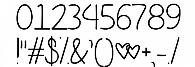 thatiloveyou Font OTHER CHARS